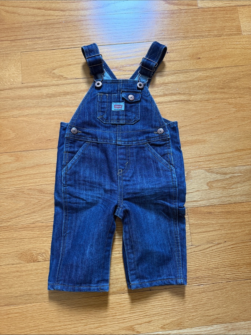 Levi's Dark Blue Denim Kids Overalls 3/6 months